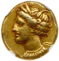 Zeugitana, Carthage. Ca. 320-270 BC, Electrum (shekel-didrachm) Stater (7.48g) 20 mm