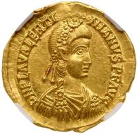 Valentinian III, AD 425-455. Gold Solidus (4.4g) 20 mm