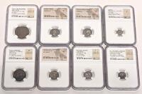 8-piece lot Certified Ancient Coins