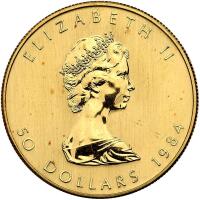 Canada. 50 Dollars Maple Leaf, 1984 Brilliant Unc