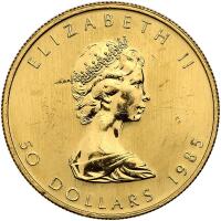 Canada. 50 Dollars Maple Leaf, 1985 Brilliant Unc