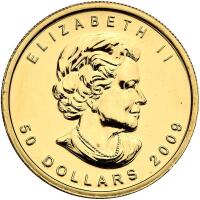 Canada. 50 Dollars Maple Leaf, 2009 Choice Brilliant Unc