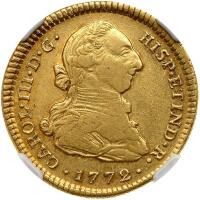 Colombia. 2 Escudos, 1772-P JS NGC EF45