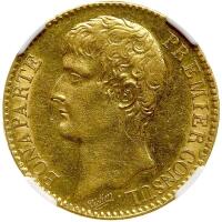 France. 40 Francs, AN 12A (1803-1804) NGC AU53