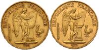 France. Pair of 20 Francs, 1879-A and 1893-A VF to XF