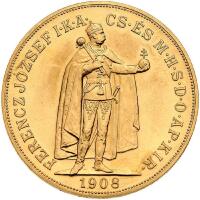 Hungary. 100 Korona, 1908 Choice Brilliant Unc