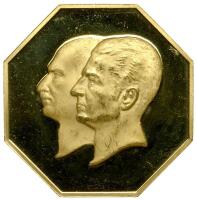 Iran. Bank Melli 50th Anniversary Gold Proof Medal, MS2535 (1976) Brilliant Pr