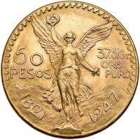 Mexico. 50 Pesos, 1947 Brilliant Unc