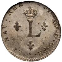French Colonies. 1 Sou Marque, 1740-P NGC AU55