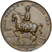 German States: Prussia. For victories at Lissa & Rosbach Bronze Medal, 1757 Choi