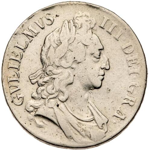 Great Britain. Crown, 1696 Sharpness of VF