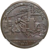 Great Britain. Withymoor Penny Token, 1813 NGC MS63 BN