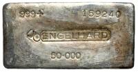 50 ozt 999+ fine Engelhard Silver Bar