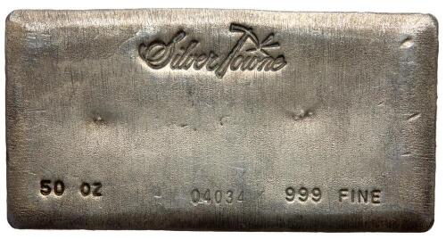 50 ozt 999 Fine Silver Towne Bar