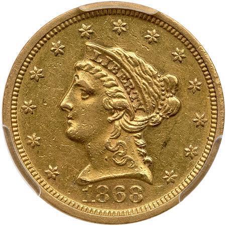 1868 $2.50 Liberty