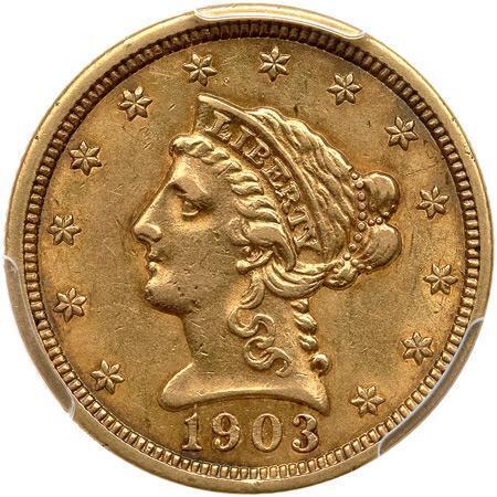 1903 $2.50 Liberty PCGS AU55