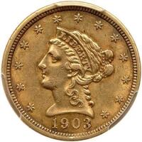 1903 $2.50 Liberty PCGS AU55