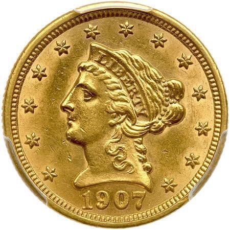 1907 $2.50 Liberty PCGS AU58