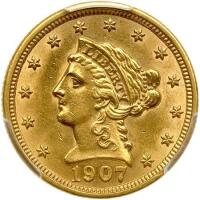 1907 $2.50 Liberty PCGS AU58