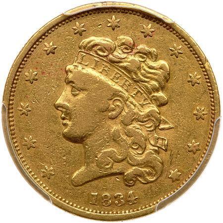 1834 $5 Classic Head. Plain 4