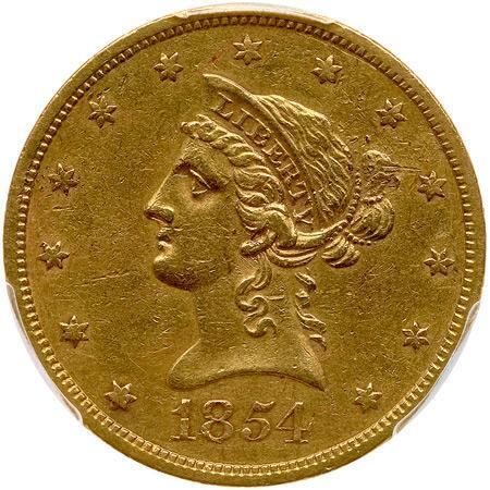 1854-S $10 Liberty