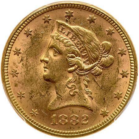 1882 $10 Liberty PCGS MS62