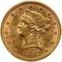 1882 $10 Liberty PCGS MS62