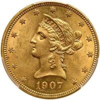 1907 $10 Liberty PCGS MS61