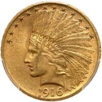 1916-S $10 Indian PCGS MS61