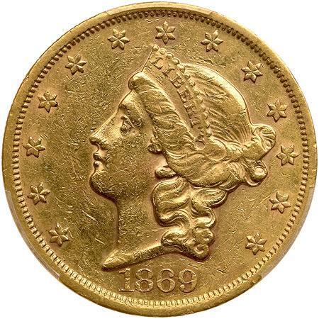 1869 $20 Liberty