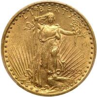1913 $20 St. Gaudens PCGS AU58