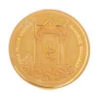 Thailand. 1989 Gold Medal (8.0 gr) 20 mm Brilliant Proof