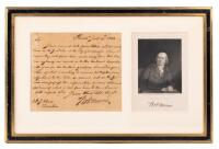 Robert Morris: Significant Figure in American History, Financier of the American Revolution. ALS Dated 1803