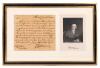 Robert Morris: Significant Figure in American History, Financier of the American Revolution. ALS Dated 1803