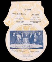 James R. Hoffa: Signed Banquet Menu Local Union #470. November 6, 1965, Philadelphia. General President, I.B.T. and Peter Schult