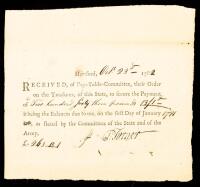 Revolutionary War Pay Voucher for Surgeon General Philip Turner Easter