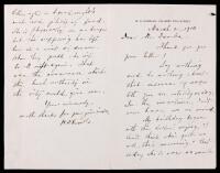 William Dean Howells: "The Dean of American Letters" Novelist, Literary Critic, Editor of Atlantic Monthly. Autographed Letter S