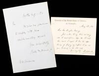 American Authors: Bret Hart and Richard Henry Dana Jr. Autographed Notes Signed both Late 19th Century