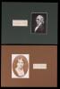 Louisa May Alcott and Her Father A. Bronson Alcott Cut Signatures Matted and Each with a Photo