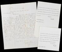 Eugene Field: Three Autographed Letters Signed from years 1873, 1893 and 1895. "American Poet of Childhood"