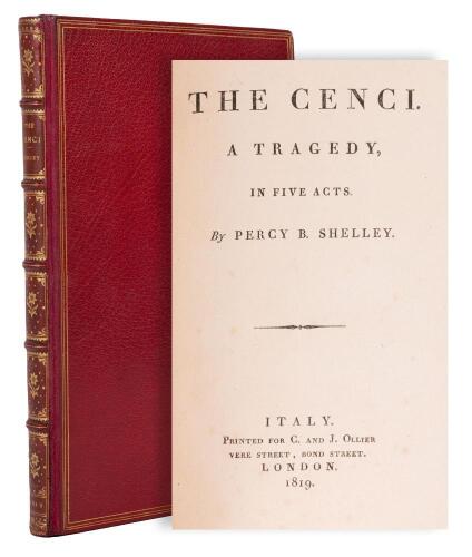 Percy B. Shelley, The Cenci A Tragedy in Five Acts: Rare First Edition, London 1819