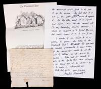 William Wordsworth: English Romantic Poet Original Sonnet Signed in 1814 
After the Defeat of Napoleon at Leipzig. Outstanding