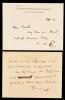 H.G. Wells: Autographed Note Cards Signed, both 1920's