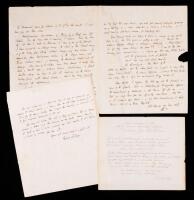 Robert Southey: Poet Laureate of the United Kingdom, Three (3) Autographed Letters Signed