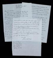 Charles Lindbergh: Three Page, Autographed Letter Signed Dated 1971 to Minister for Lands, Sidney, Australia