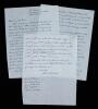 Charles Lindbergh: Three Page, Autographed Letter Signed Dated 1971 to Minister for Lands, Sidney, Australia