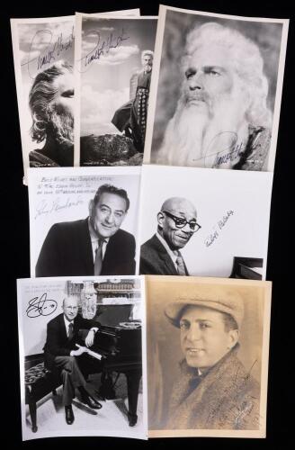 Entertainers of the 20th Century Signed Photos: Sammy Cahn, Guy Lombardo, Ted Lewis, Eubie Blake and (3) by Charlton Heston as M