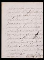 Queen Henrietta Maria: Autograph Letter Signed While Queen of England, Scotland and Ireland from her marriage to King Charles I.