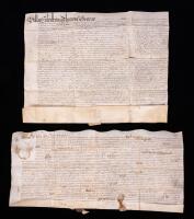 Four (4) Very Appealing Indentures During the Years of Charles I, Oliver Cromwell, George I and George III (Dated 1776!)