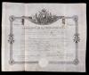Louis XVIII: Certificate of Appointment as Chevalier in the Legion of Honour, as King of France on Vellum